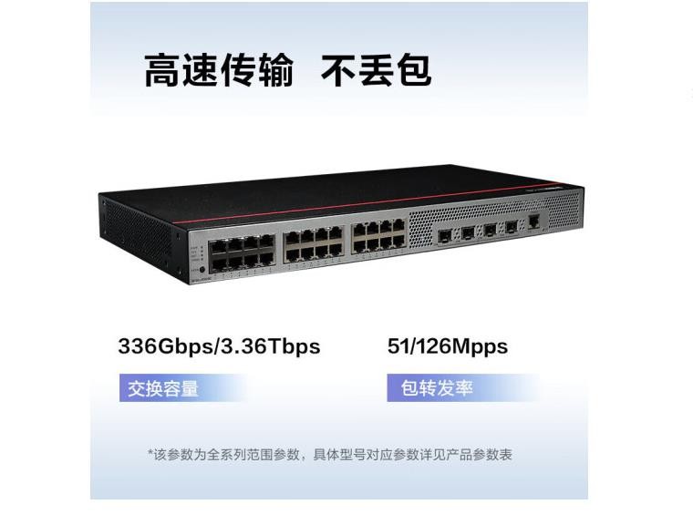 华为数通智选 S5735S-L24T4S-QA2 交换机24口千兆电+4千兆光口企业弱三层网管降噪替代S5720S-28P-LI-AC(A1)