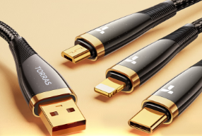 图拉斯 USB一拖三快充数据线 1.68m