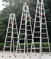 定制适用4米加厚工程梯铝合金装修梯子便携梯升级加固工程款