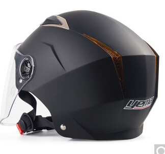 野马（YEMA）3C认证325S电动车头盔男夏季双镜片半盔女摩托车安全帽