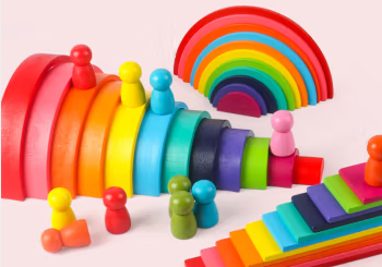 彩虹拱桥积木