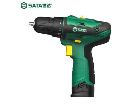世达（SATA） 手电钻家用电动螺丝刀锂电钻工具箱套装打孔电工维修工具组合套 12V锂电钻05806（双电顶配款）
