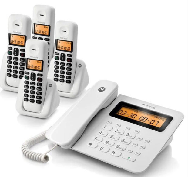 （一拖四）摩托罗拉C2601C无线母子电话机带分机楼上楼下大功率远程对话座机