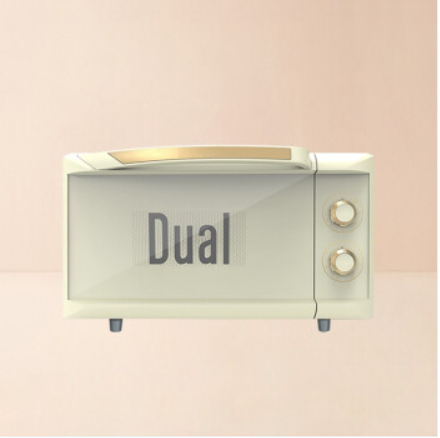 帝而（Dual）品牌DIK18 微波炉烤箱一体机家用微波炉光波炉加热烧烤解冻25L 家电 金色