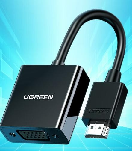 绿联HDMI转VGA转换器 高清视频转接头 适用电脑台式机笔记本小米电视盒子PS5连电视显示器投影仪连接线CM270