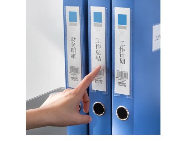 得力(deli)10只55mmA4塑料文件盒 加厚档案盒 考试收纳 财会用品 33126蓝色