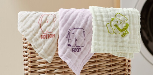 babycare婴儿洗脸毛巾 6条（4层）