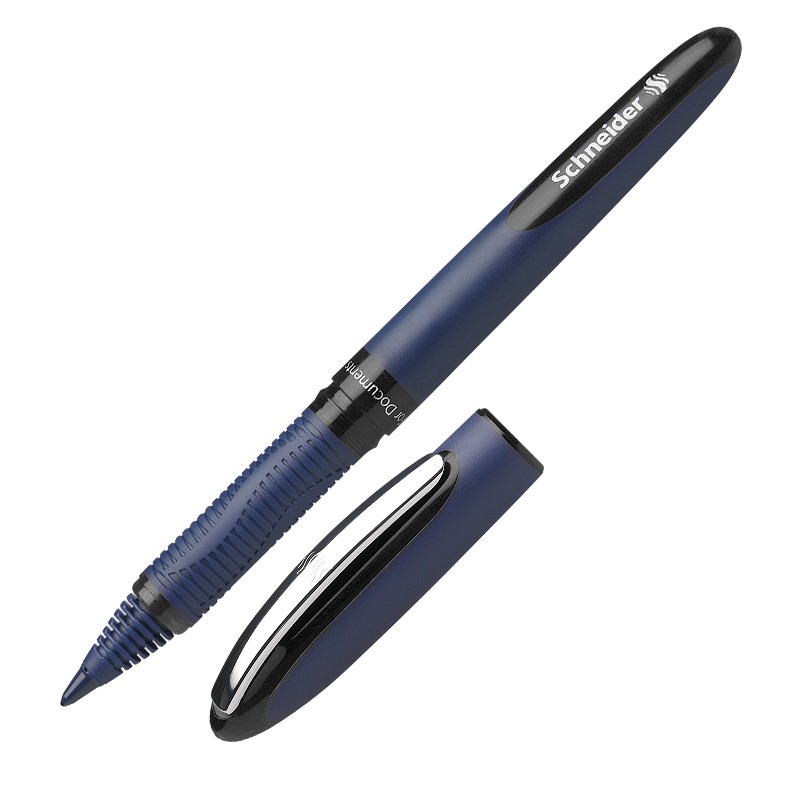 德国施耐德星际水笔 ONE大容量超顺滑中性笔1.0/0.5/0.6办公宝珠签字笔 学生直液式走珠笔 黑色1.0(纤维尖)