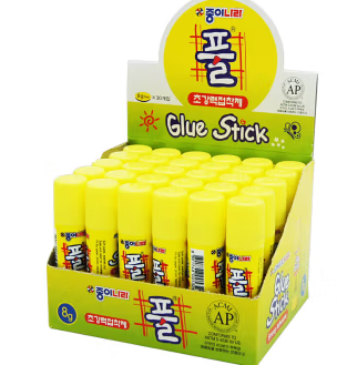 南韩固体胶 8g黄色办公胶棒（30支装）