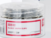 得力 0037 回形针 单位:盒
