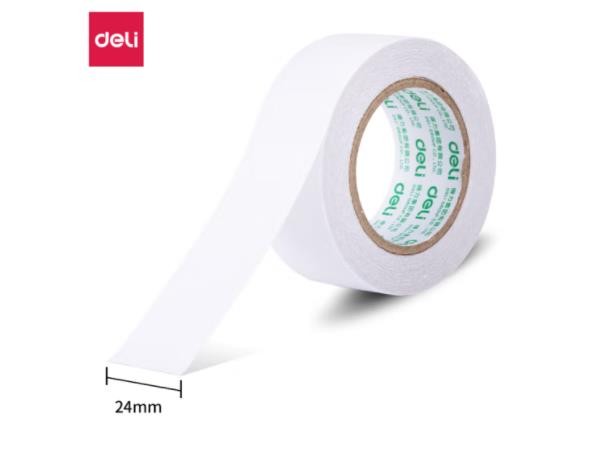 得力 deli 30437小卷芯棉纸双面胶带24mm