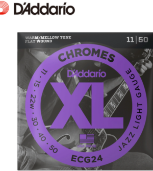 达达里奥 ECG24 Chromes 11-50细款平卷弦电吉他弦爵士乐套弦