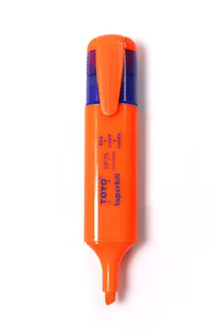 东洋（TOYO）荧光笔SP25简约大容量彩色手账标记笔学生小清新划重点手账记号笔文具 橙色 10支装/盒