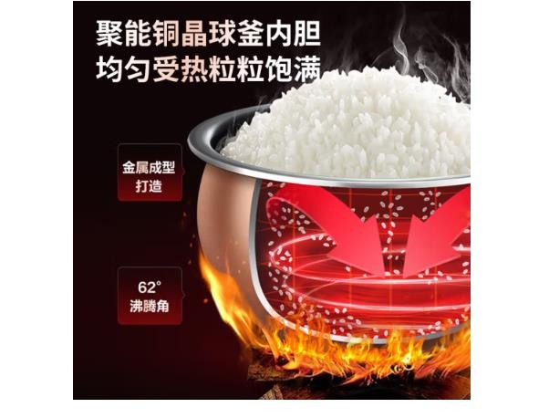 苏泊尔（SUPOR）5L电饭煲远红外穿透加热铜晶球釜IH电磁加热多功能家用智能电饭锅2-10人适用 SF50HC82 流光金色