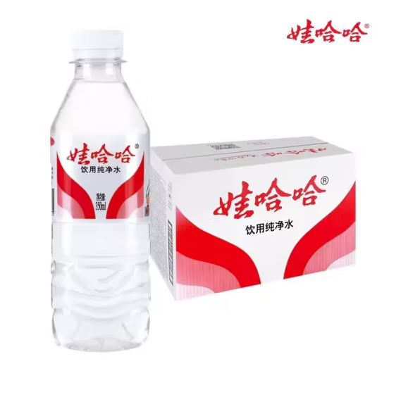 娃哈哈纯净水350ml*24瓶 饮用水纸箱装整箱小瓶会议出行便携