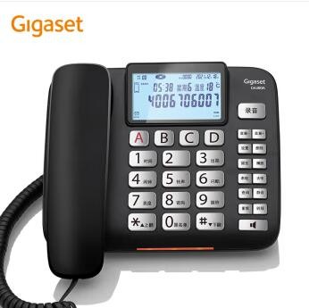 Gigaset原西门子录音电话机 固定座机 内置16G存储可扩展 黑名单 放音密码保护 DA380A黑