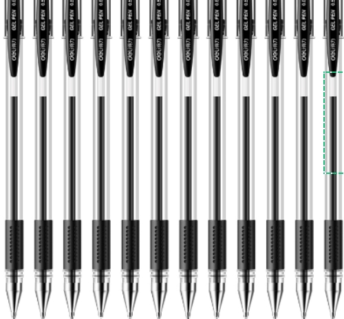 得力6600ES中性笔0.5mm子弹头(黑)12支/盒