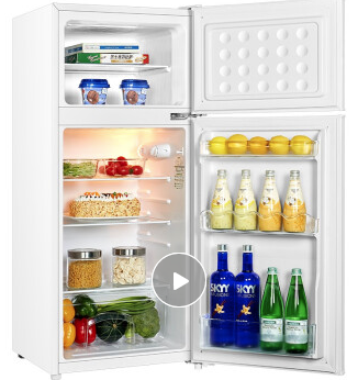 奥马（Homa）125升双门二门小冰箱小型家用双开门电冰箱租房宿舍办公室冷藏冷冻BCD-125H