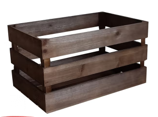 木箱子储物箱定制复古实木收纳箱装饰大道具超市水果木框小木箱子 复古褐色 二层