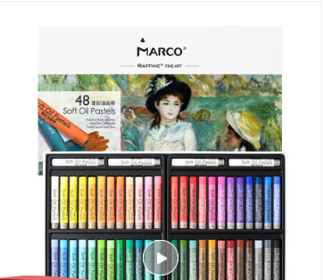 马可 油画棒 重彩油画棒 48色套装儿童 蜡笔 彩绘棒760006A