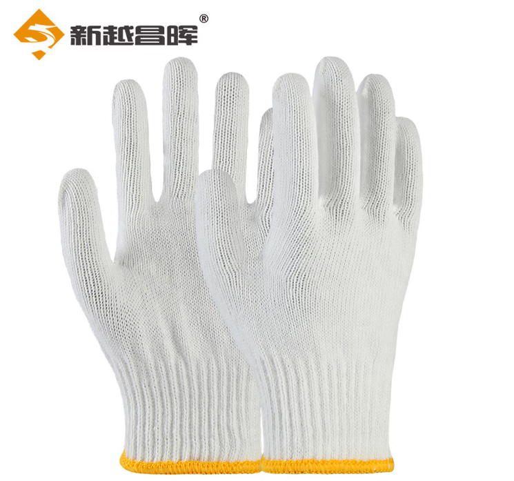 新越昌晖 加密棉纱线手套 加厚防滑耐磨 劳保手套 工地工作劳动干活48副/均码 B11410