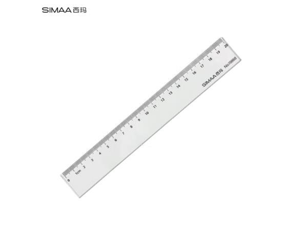 西玛（SIMAA）20cm办公尺子 通用直尺 学生文具测量绘图尺 19868
