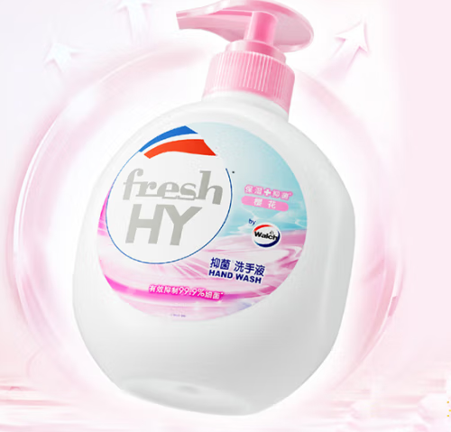 威露士清可新抑菌洗手液樱花525mlx6大瓶