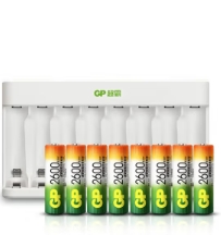 超霸（GP）5号8粒2600mAh+8槽充电器