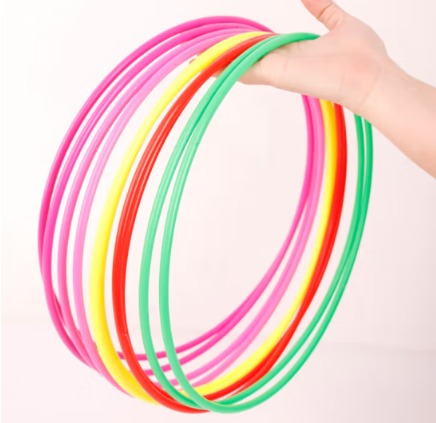 塑料圈圈实心投掷套圈环玩具 30cm 15个装