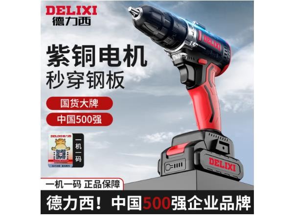 德力西( DELIXI) 手电钻电钻电动螺丝刀家用充电式手钻电起子电批电动工具箱套装