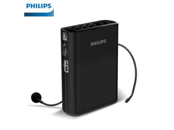 飞利浦PHILIPS 小蜜蜂扩音器教师专用 插卡喇叭音箱 腰挂麦克风 导游便携式讲解员 SBM200(白色）