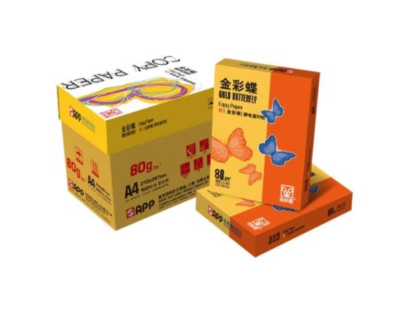 金光（APP）金彩蝶打印纸A4/80g 复印纸打印用纸办公用纸80克整箱 500张/包 10包/箱
