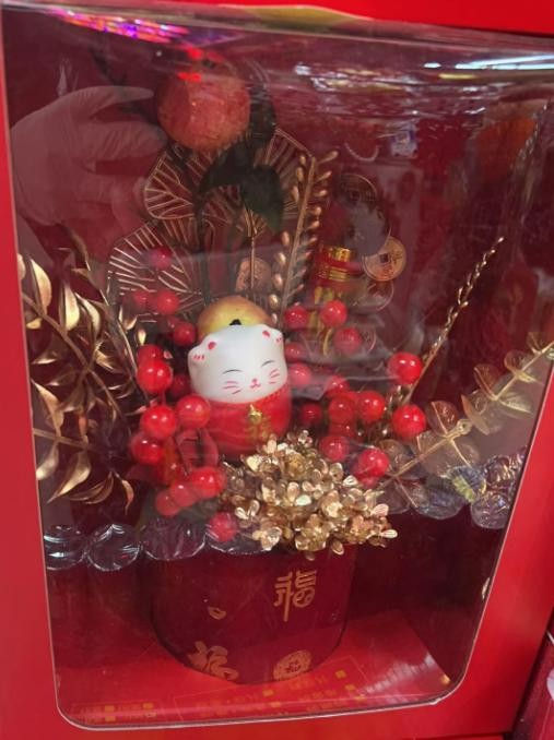 装饰摆件仿真花福桶 礼盒装