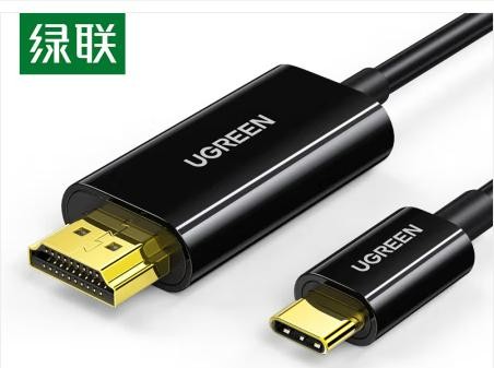 绿联Type-C转HDMI线雷电3/4转换器USB-C转接头扩展高清4K60/2K144Hz投屏适用苹果15笔记本电脑手机iPad平板1m 15760
