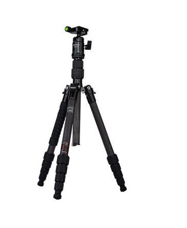 富图宝（Fotopro）E-4CE+42Q 碳纤维中轴倒置五节折叠便携数码相机微单摄影三脚架