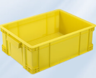 米奇特工 塑料周转箱 仓储物流箱工具零件整理盒物料收纳盒 外尺寸410*310*150 黄色