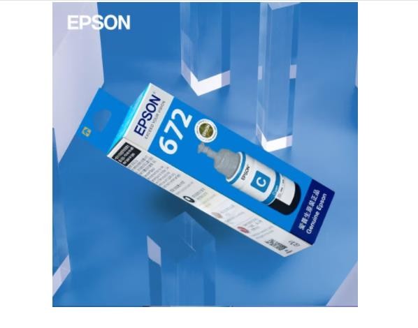 爱普生（EPSON） T6721 6721原装墨水L221/L363/L351/L565/L455 墨仓式打印机墨水T6722青色墨水 原装
