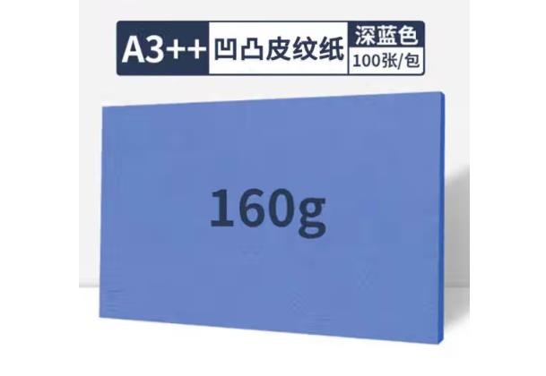 汇东A3++封皮纸 标书封皮纸 资料封面纸 凹凸皮纹云彩纸无线胶装纸卡纸封面纸 A3++ 160g 深蓝【100张】