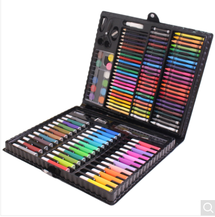 铭塔儿童绘画笔150件文具套装 铅笔蜡笔水彩笔颜料美术画画板 男孩女孩小孩学生学习工具新年生日礼物（单位：盒）
