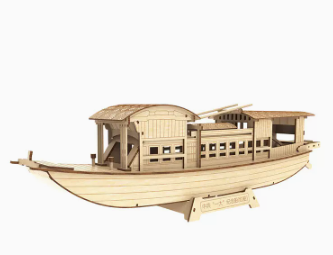中天模型 南湖红船木质拼装模型1：48拼装船模型船玩具儿童摆件