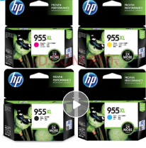 惠普（HP） 955XL原装墨盒 适用惠普8210 8720 7740 7720 7730打印机 955XL大容量四色套装（推荐）