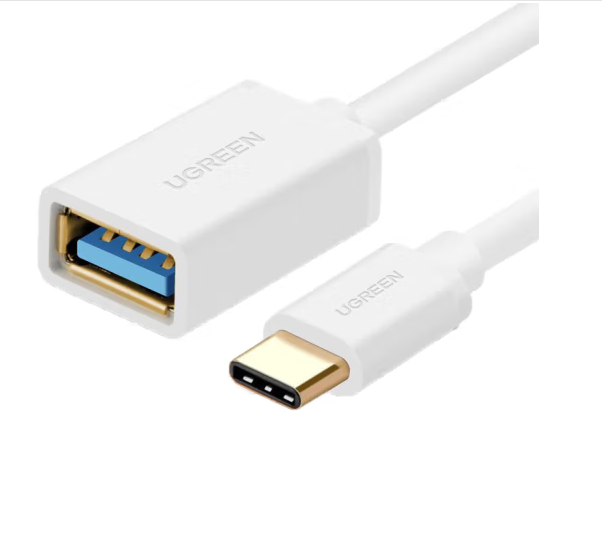 绿联US154 TYPE-C转USB3.0 OTG转接线 白色 30702