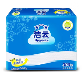 洁云平板卫生纸300张42包整箱