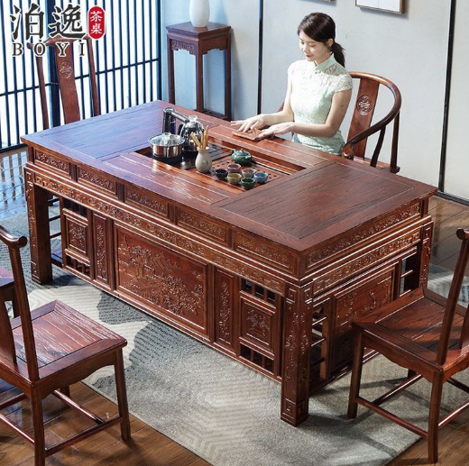 会客茶台实木茶桌椅组合 茶几泡茶台茶桌茶具套装一体