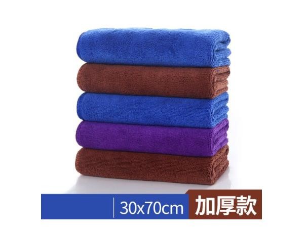 孟宽抹布保洁毛巾加厚吸水不掉毛厨房专用家用家政家务清洁擦桌子魔力 蓝色 、咖啡30X70厘米