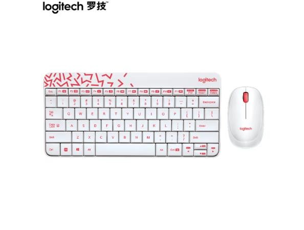 罗技（Logitech）MK240 Nano 键鼠套装 无线键鼠套装 办公键鼠套装 紧凑型 超长续航 带无线2.4G接收器 白
