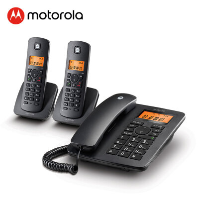 摩托罗拉(Motorola)数字无绳 子母电话座机一拖二免提 来电显示 C4202LC