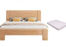 实木床1.2m+椰棕床垫 1200mm*2000mm