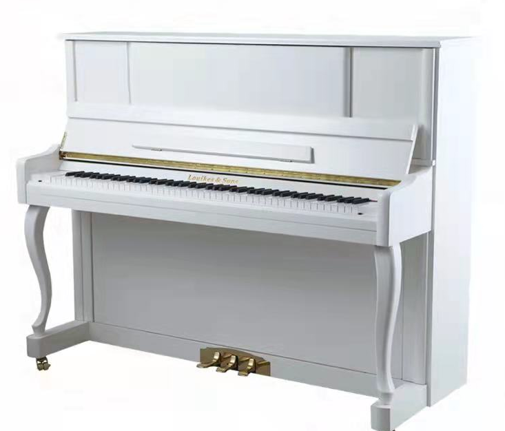 路易克斯白色立式钢琴