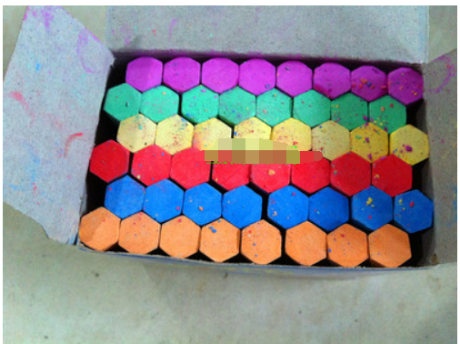 福牌无尘环保彩色粉笔 学校专用粉笔 儿童环保粉笔6色48支/盒